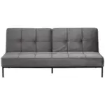 Möbelix 3-Sitzer-Sofa mit Schlaffunkt. Perugia Dunkelgrau Samt