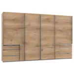 Möbelix Schwebetürenschrank Mit Laden 350cm Level 36a, Eiche
