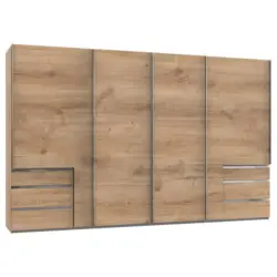 Schwebetürenschrank Mit Laden 350cm Level 36a, Eiche