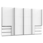 Möbelix Schwebetürenschrank mit Laden 350cm Level 36a, Weiß