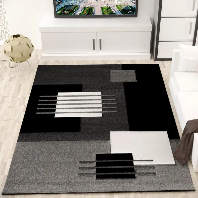 Webteppich Grau Naturfaser Cascada Plus 160x230 cm