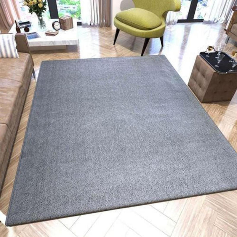 Hochflor Teppich Hellgrau Sienna 80x150 cm