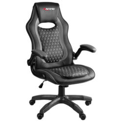 Gaming Stuhl Racing Kappa Mit Wippmechanik Schwarz/grau