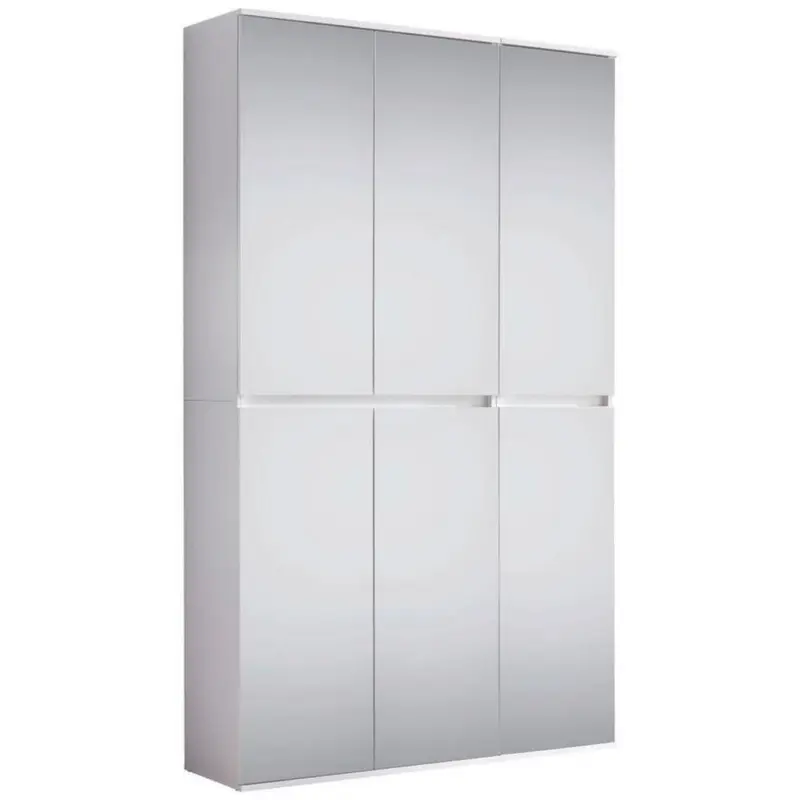 Garderobenschrank Mirror Weiß Mit Spiegel B: 111 cm