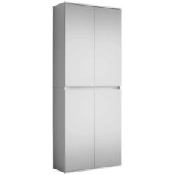 Garderobenschrank Mirror Weiß Mit Spiegel B: 74 Cm