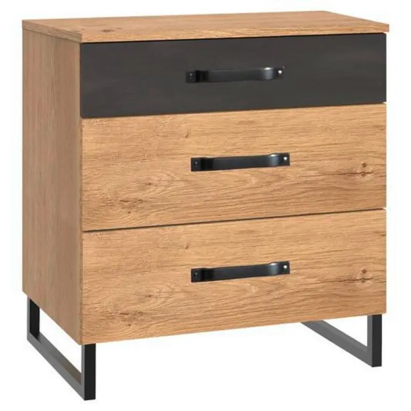 Nachtk&auml;stchen Eiche Dekor H: 64 Cm Detroit