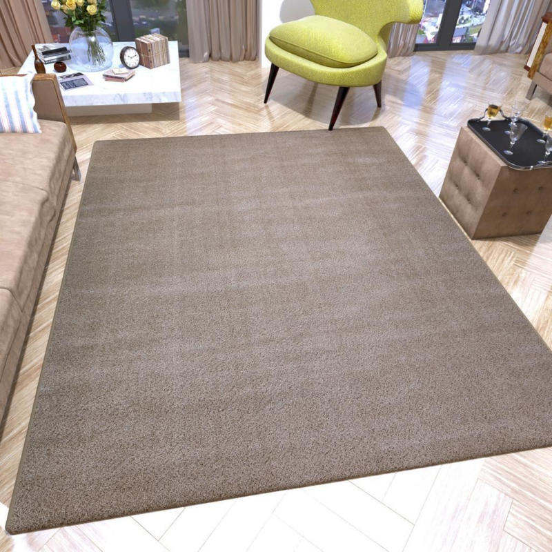 Hochflor Teppich Beige Sienna 80x150 cm