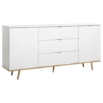 Möbelix Sideboard teilmassiv, 3 Laden 180cm Göteborg 51 Sonoma Eiche