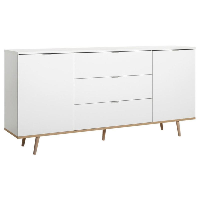 Sideboard teilmassiv, 3 Laden 180cm Göteborg 51 Sonoma Eiche