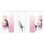 Möbelix Vorhang Mit Paneelwagen Magnene 60x245 Cm Rosa/weiß