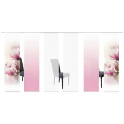 Vorhang Mit Paneelwagen Magnene 60x245 Cm Rosa/weiß