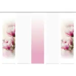 Möbelix Vorhang Mit Paneelwagen Magnene 60x245 Cm Rosa/weiß