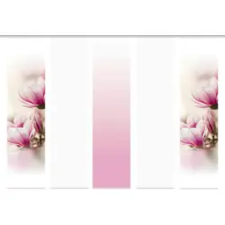 Vorhang Mit Paneelwagen Magnene 60x245 Cm Rosa/weiß