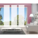 M&ouml;belix Vorhang Mit Paneelwagen Rom B: 180 cm Wei&szlig;