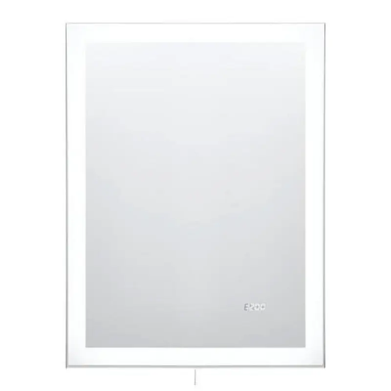 Wandspiegel Mirror Clock Quadratisch 60x80 Cm Silber