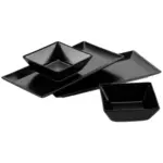 Möbelix Schalen-Set Aus Porzellan Schwarz Manhatten City 4--Teilig.