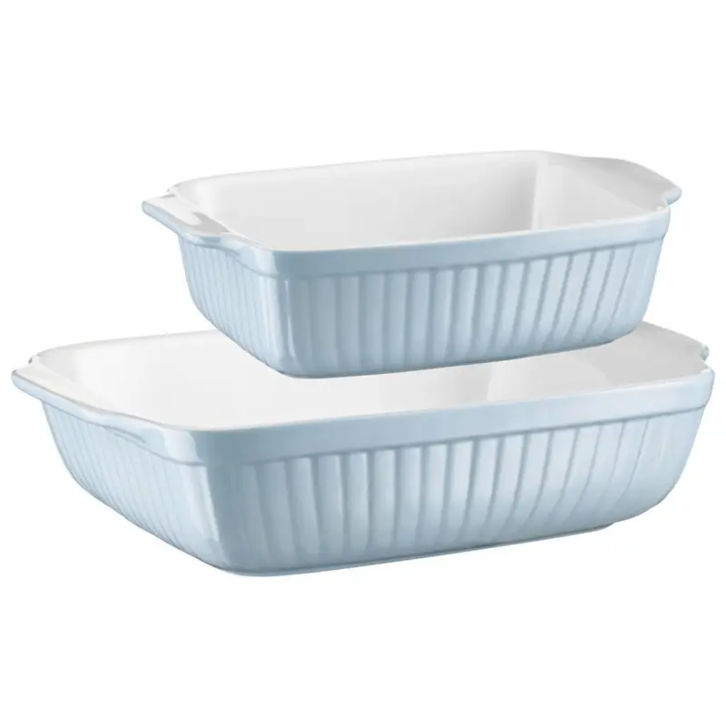 Auflaufform Keramik 2er-Set BxH: 33x8/25,5x7 cm