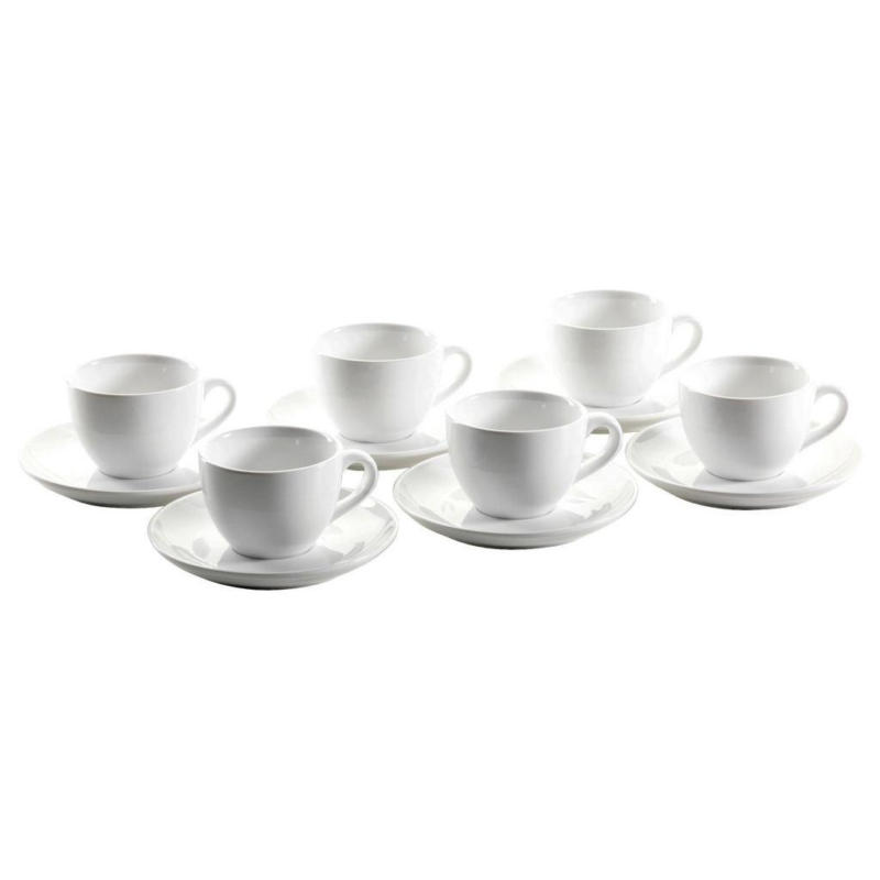 Kaffeetasse Porzellan 180ml 6 Stk. mit Untertasse