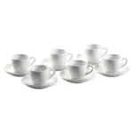 Möbelix Espressotasse Mit Untertasse Colombia 12--Teilig Weiss