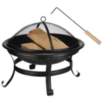 Möbelix Feuerstelle Ø 55 cm inkl. Funkenschutz und Schürhaken