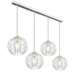 Möbelix Hängeleuchte Kristall H: 120 cm 4-Flammig