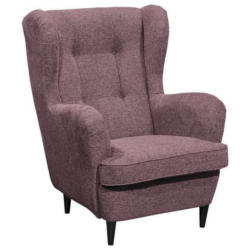 Ohrensessel Oskar Webstoff Aubergine