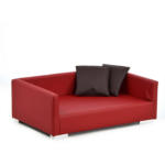 Möbelix Hundesofa Lucky LxBxH 70x40x20 cm Braun/Rot Lederlook