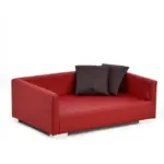 Möbelix Hundesofa Lucky LxBxH 70x40x20 cm Braun/Rot Lederlook