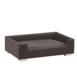 Hundesofa Murphy LxBxH 57x91x25 cm Taupe Lederlook