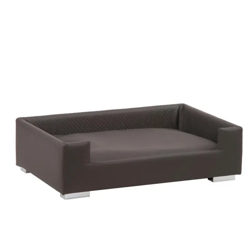 Hundesofa Murphy LxBxH 57x91x25 cm Taupe Lederlook