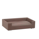 Möbelix Hundesofa Candy LxBxH 91x57x25 cm Taupe/Schwarz Lederlook