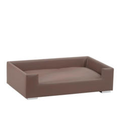 Hundesofa Candy LxBxH 91x57x25 cm Taupe/Schwarz Lederlook