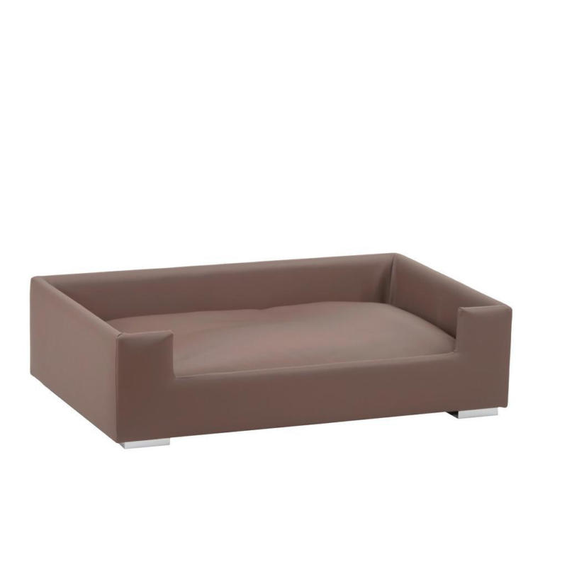 Hundesofa Candy LxBxH 91x57x25 cm Taupe/Schwarz Lederlook