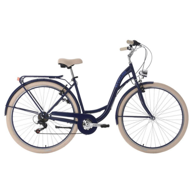 Citybike Damen 28 Zoll Balloon Blau 6 Gänge