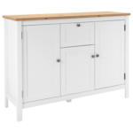 Möbelix Sideboard Dekor Mit 3 Türen 120 cm Bergen 57 Weiß/ Eiche