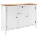 Möbelix Sideboard Dekor Mit 3 Türen 120 Cm Bergen 57 Weiß/ Eiche