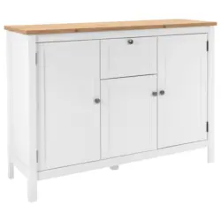 Sideboard Dekor Mit 3 Türen 120 Cm Bergen 57 Weiß/ Eiche