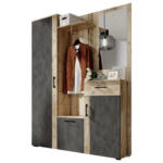 Möbelix Garderobe Trio Anthrazit/Eiche Dekor B: 145 cm Mit Spiegel