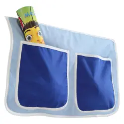 Betttasche Aus Biobaumwolle Mit 2 F&auml;chern, Blau