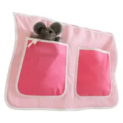 Betttasche aus Baumwolle Mit 2 Fächern, Rosa