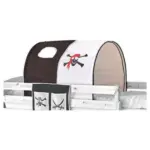 Möbelix Tunnelset Schwarz/Weiß Pirat B: 100 cm mit Gestänge