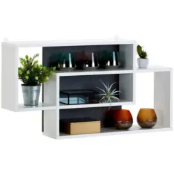 Wandregal Dream B: 90 Cm Weiß/betonoptik 3 Fächer