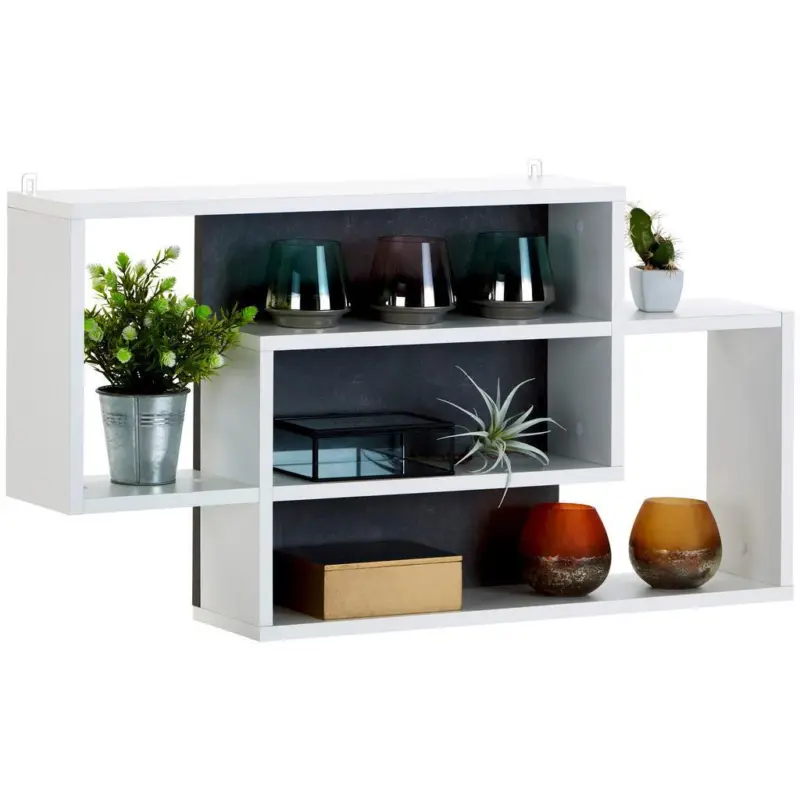 Wandregal Dream B: 90 Cm Weiß/betonoptik 3 Fächer