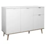 Möbelix Kommode Mit Echtholz-füßen B 120cm Göteborg 56, Weiß/eiche