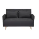 M&ouml;belix 2-Sitzer-Sofa mit Schlaffunkt. Dorry mit Kissen Schwarz
