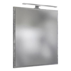 Badspiegel Arezzo Bxh 60x64 Cm Led-Beleuchtung Rahmen Graphit