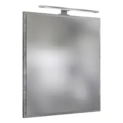 Badspiegel Arezzo Bxh 60x64 Cm Led-Beleuchtung Rahmen Graphit