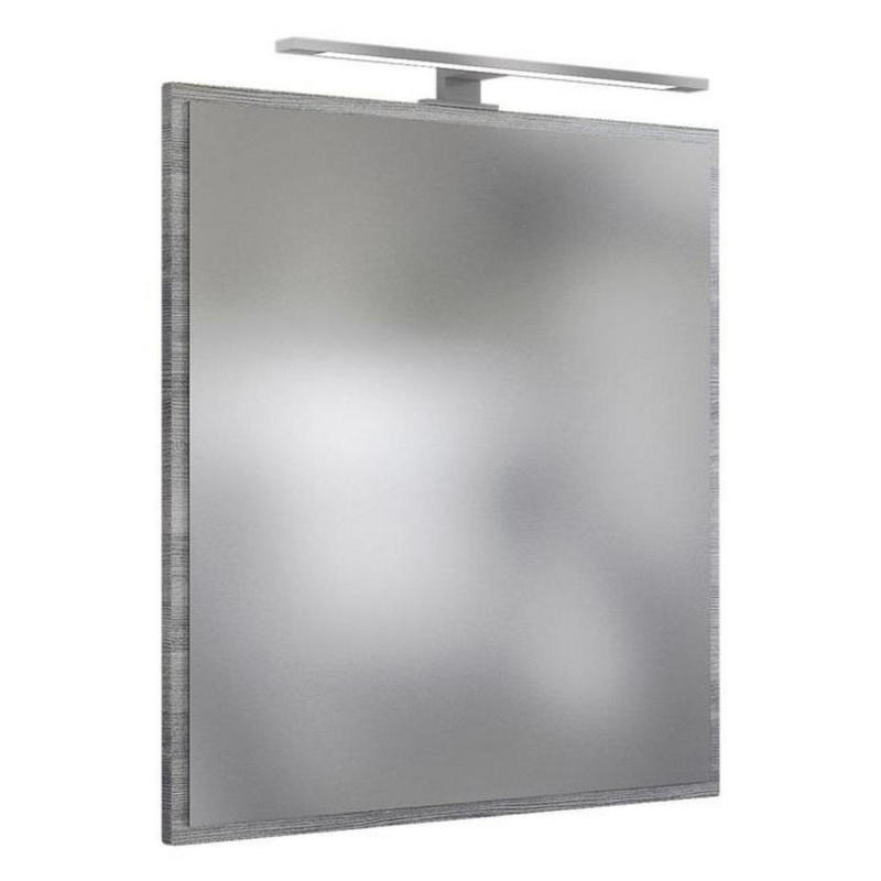 Badspiegel Arezzo Bxh 60x64 Cm Led-Beleuchtung Rahmen Graphit