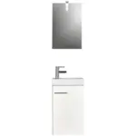 Möbelix Gästebad 3-tlg. Inkl. Led Kim 40cm, Weiß