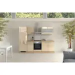 Möbelix Küchenzeile Nepal mit Geräten 270 cm Kaschmir/Eiche Dekor